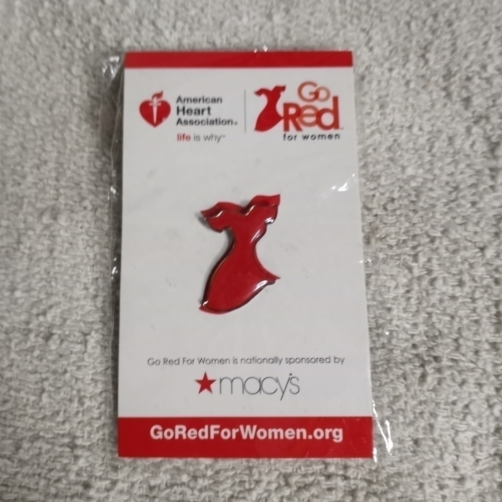 American heart association go red for women pin macys